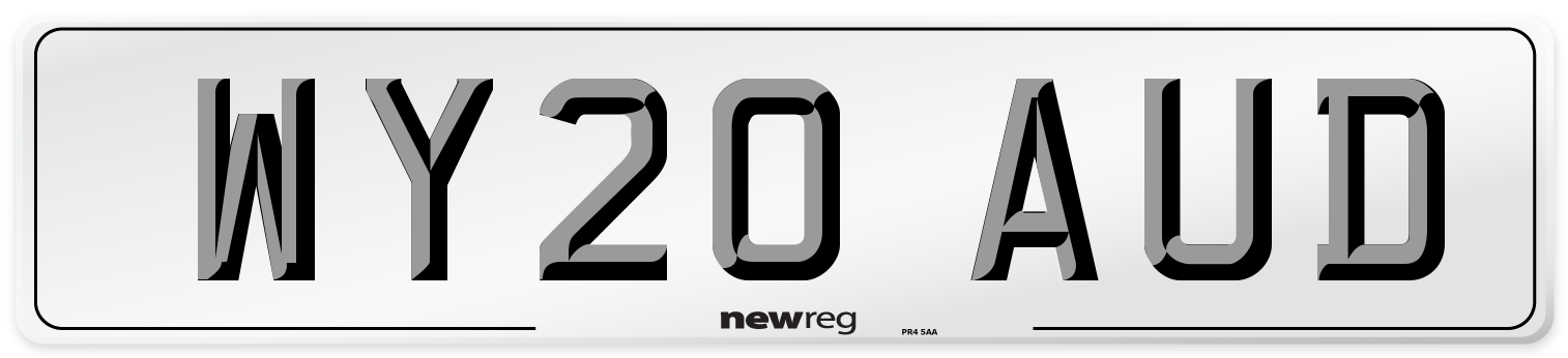 WY20 AUD Number Plate from New Reg